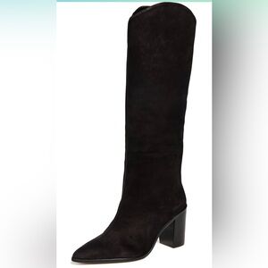 SCHUTZ Women's Maryana Block Boots, Black, 8 Medium US